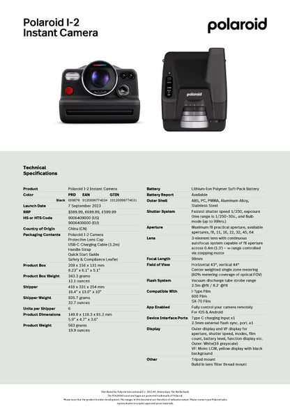 Polaroid I-2 Camera (£599.99 incl VAT)