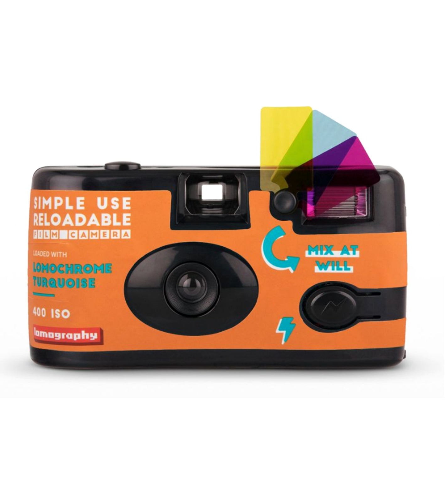 Lomography Simple Use Reusable Film Camera Lomochrome Turquoise