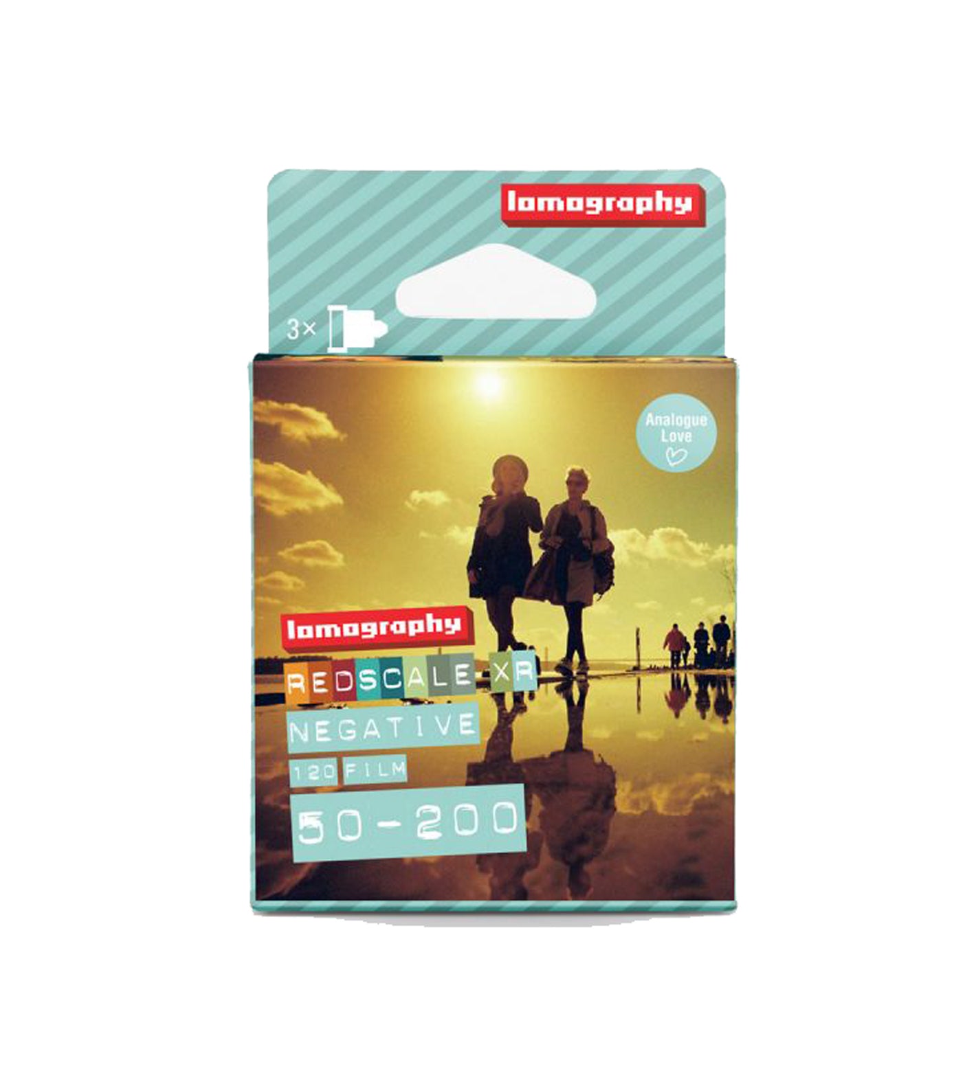 Lomography Redscale XR 50-200 120 Film, 3 Pack