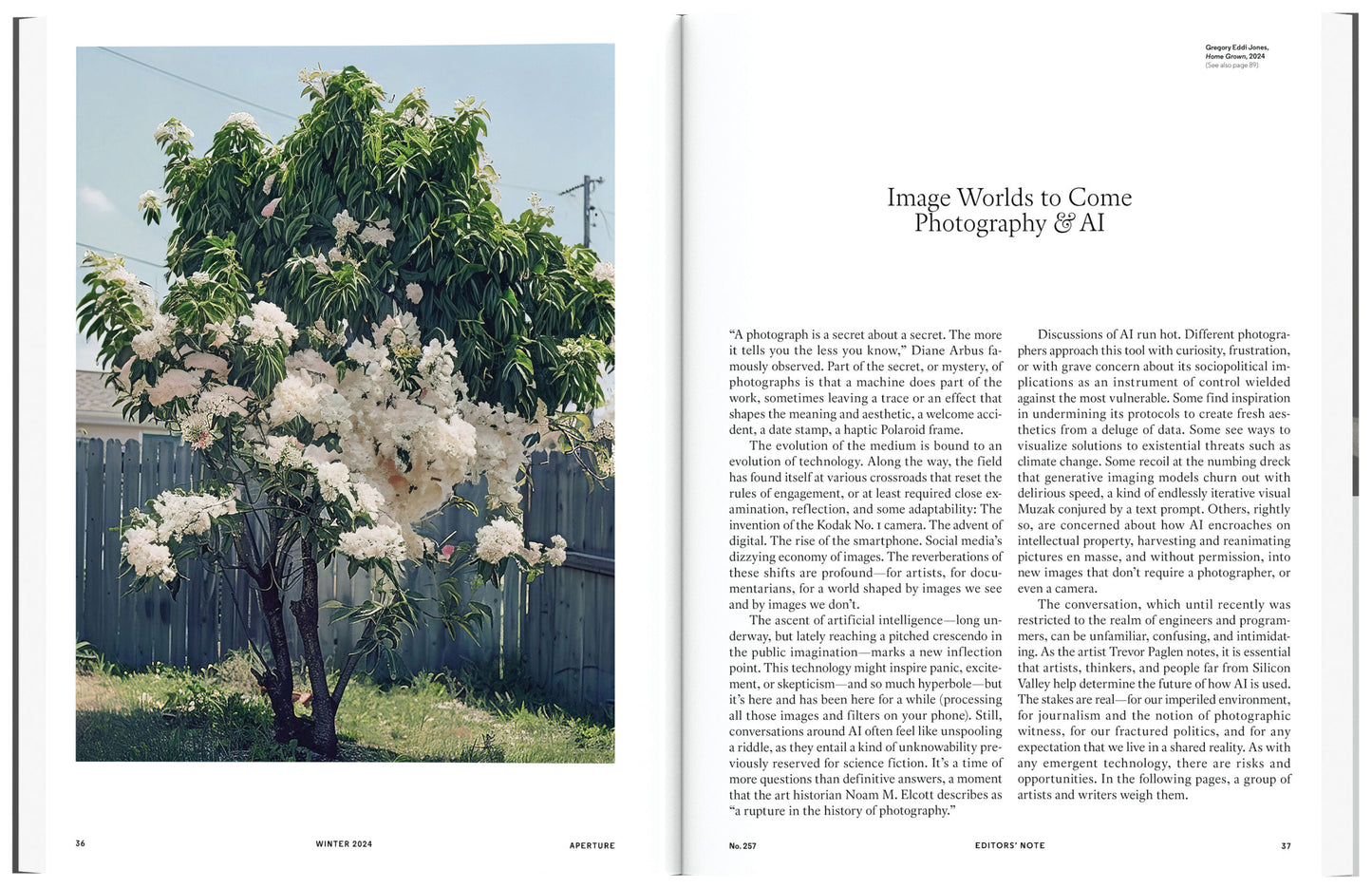 Aperture No.257 - Winter issue 2024, Image Worlds to Come: Photography & AI