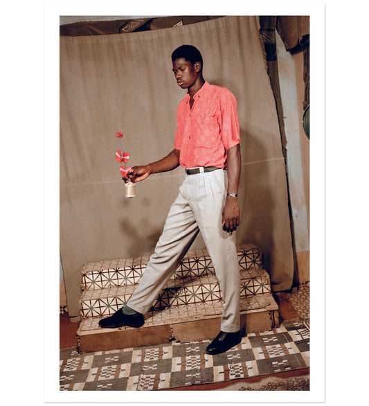 Sanlé Sory: Colour Years Mantelpiece Card (Man with Flower)