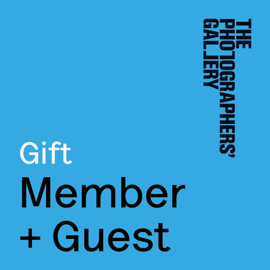 Blue background with the words Gift Member Plus Guest on