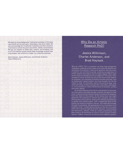 Thinking Back, Making Forward: Artistic Research in Practice