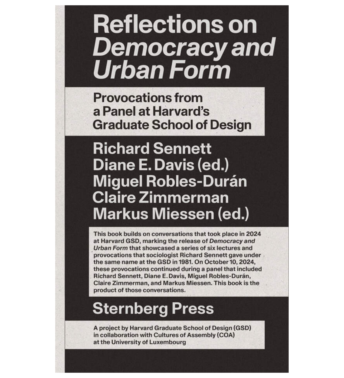 Miessen & Davis: Reflections on Democracy and Urban Form
